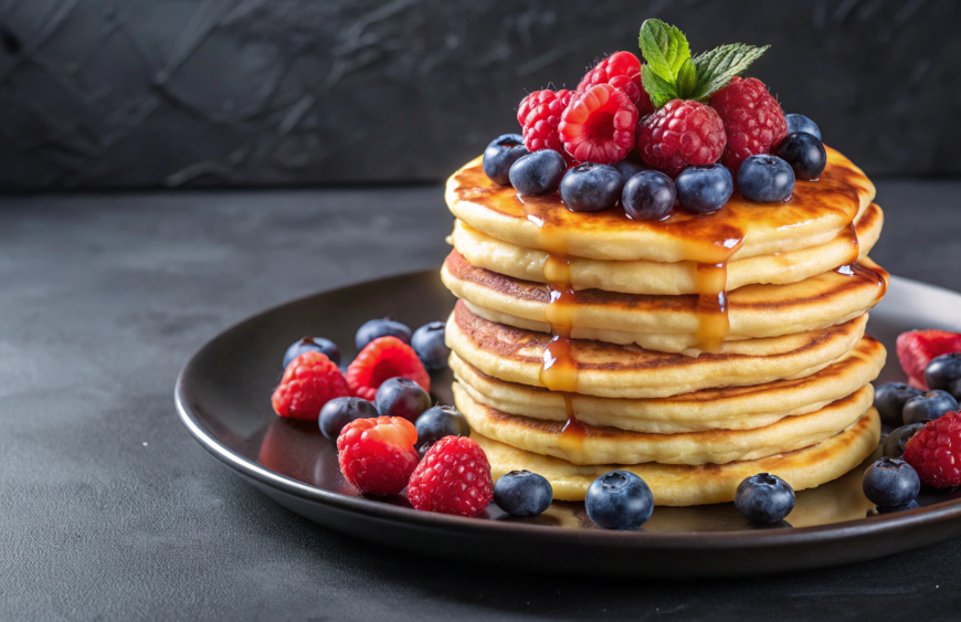 Ricotta Pancakes with Berries