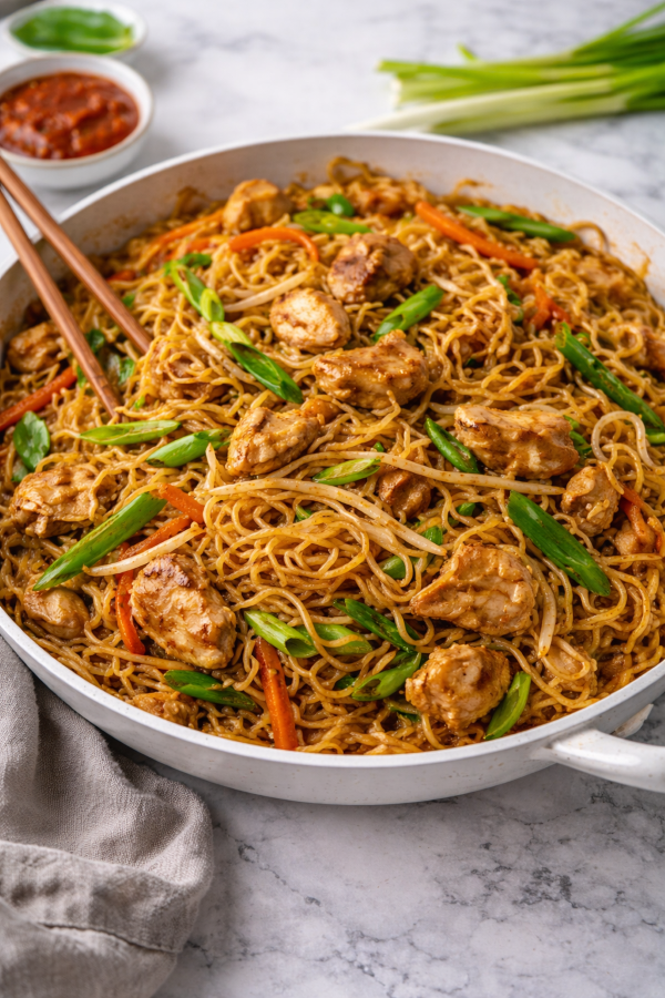 Easy Chicken Chow Mein Recipe with Crispy Noodles